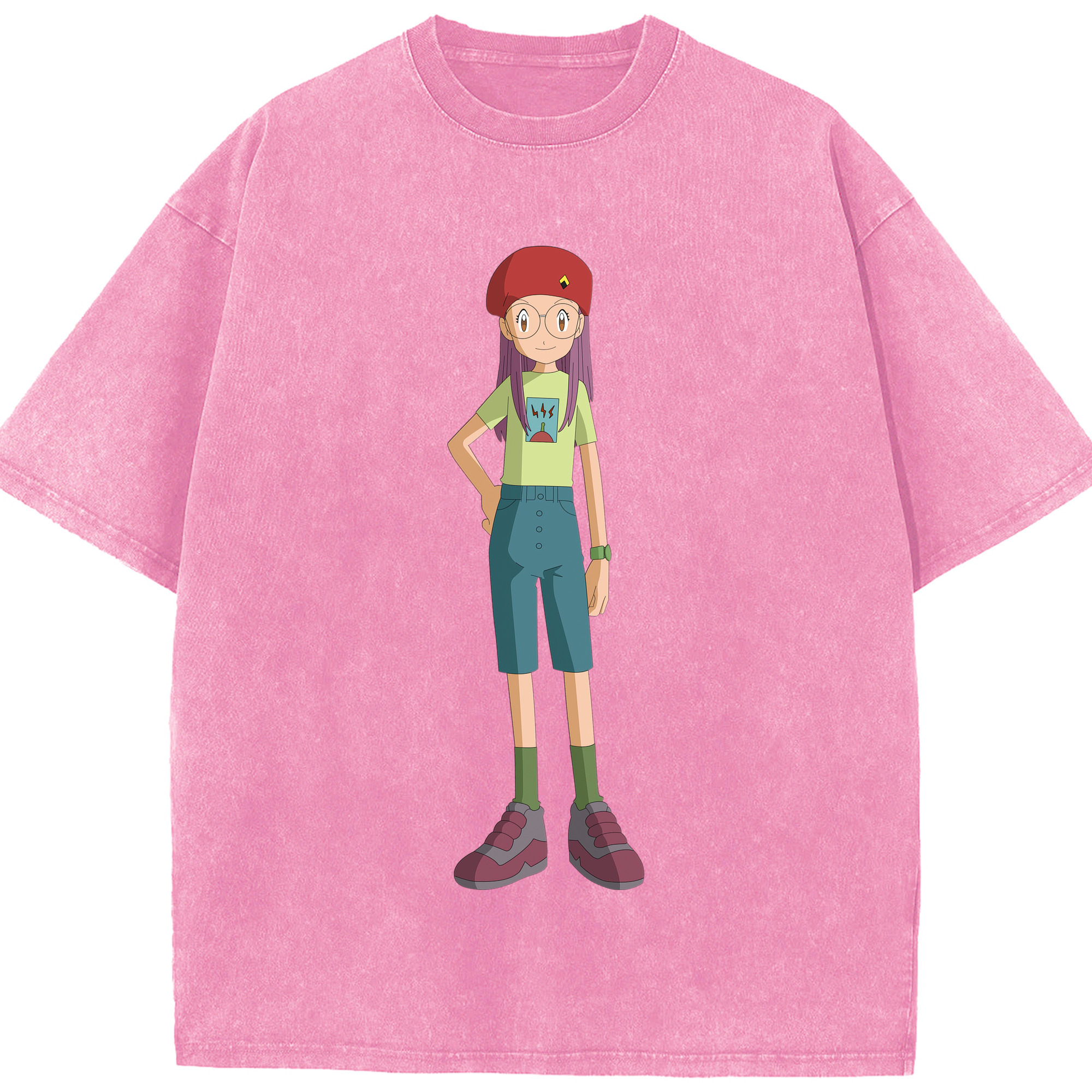 （画像用） Digimon デジタルモンスター/デジモン 綿100% ヴィンテージ風 半袖Tシャツ（フロントプリント）